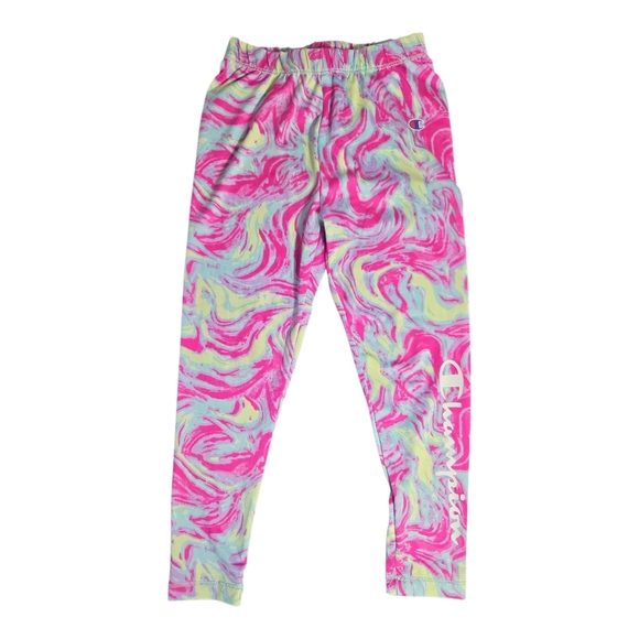 Champion Girls Swirl Print Leggings Size 5 - Picture 1 of 3